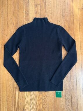 NWT HALARA Black Mock Neck Long-Sleeve Top - Size M